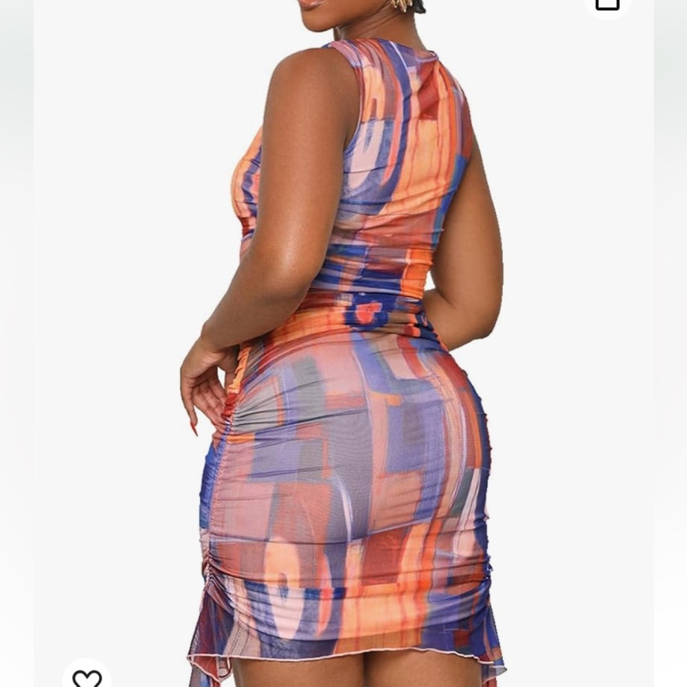 Pretty Garbage Mesh Mini Dress Small - Picture 2 of 4